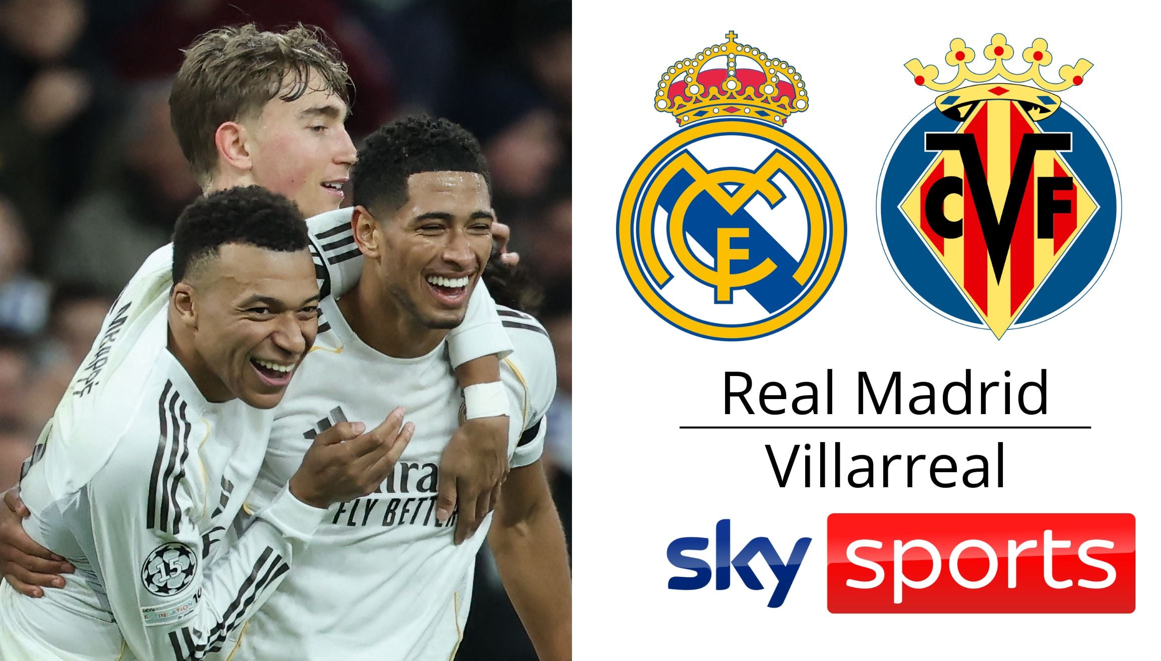 Sky Sports y Sky Plus transmite el partido Real Madrid vs. Villarreal en el Madrigal este sábado 24 de enero por la jornada 21 de LaLiga. (Foto: Thomas COEX / AFP / Composición Gestión Mix)