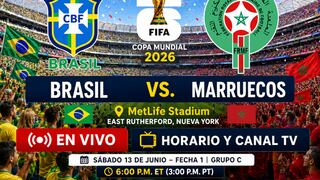 ⚽ ¿A qué hora juegan y en qué canal transmiten Brasil vs. Marruecos EN VIVO hoy por Mundial FIFA 2026?