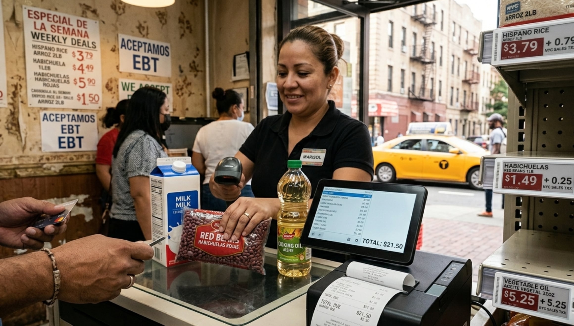 El alto precio de los alimentos en Nueva York ha perjudicado a miles de hispanos que viven en dicha ciudad (Foto: Imagen creada por Gestión MIX usando Gemini)