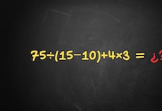 Desafía tu mente: resuelve este reto matemático 75÷(15−10)+4×3 en solo 7 segundos
