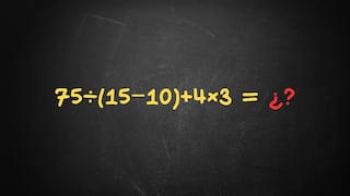 Desafía tu mente: resuelve este reto matemático 75÷(15−10)+4×3 en solo 7 segundos