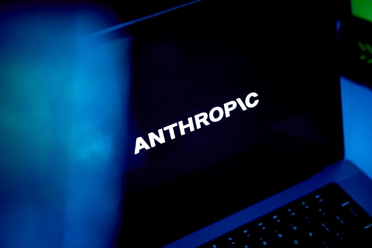 The Anthropic logo on a laptop arranged in Forest Hills, New York, US, on Wednesday, April 22, 2026. Anthropic PBC has said its new artificial intelligence tool, Claude Mythos Preview, is too powerful to release to the general public. Photographer: Gabby Jones/Bloomberg