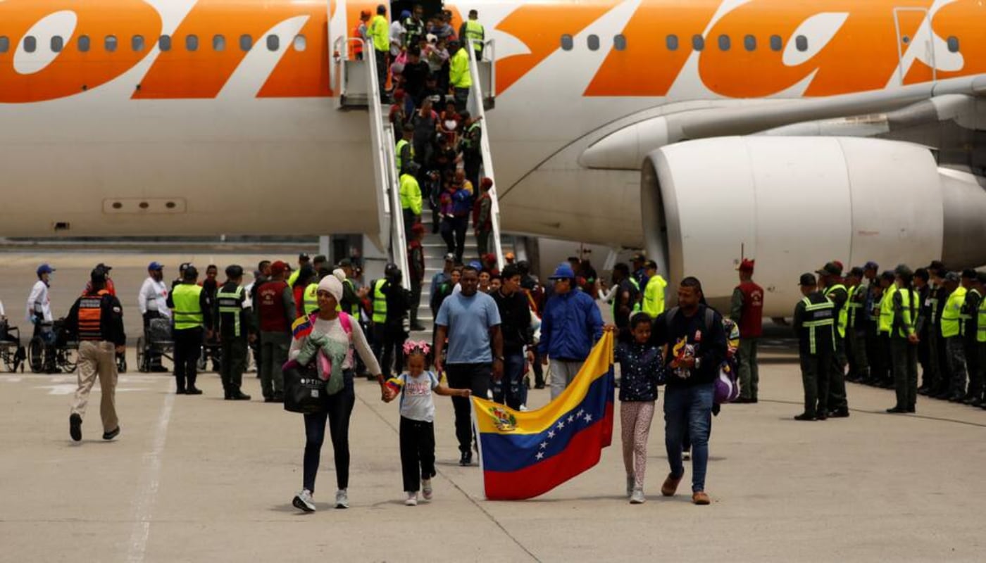Más de 900 venezolanos regresaron en abril en vuelos procedentes de Estados Unidos. (Fuente: Reuters)