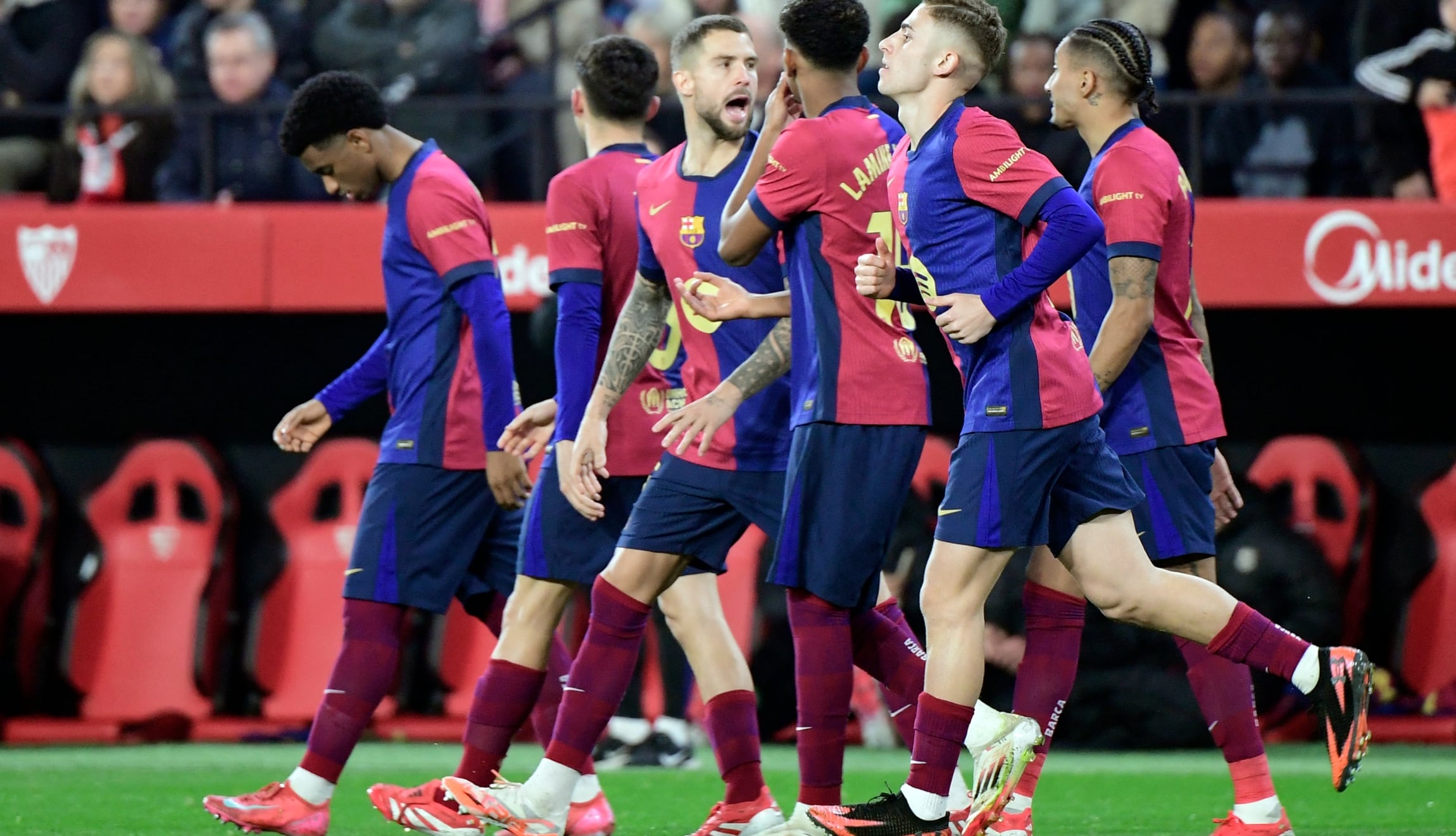 Barcelona goleó a Sevilla en un partido por LaLiga. (Foto: AFP)