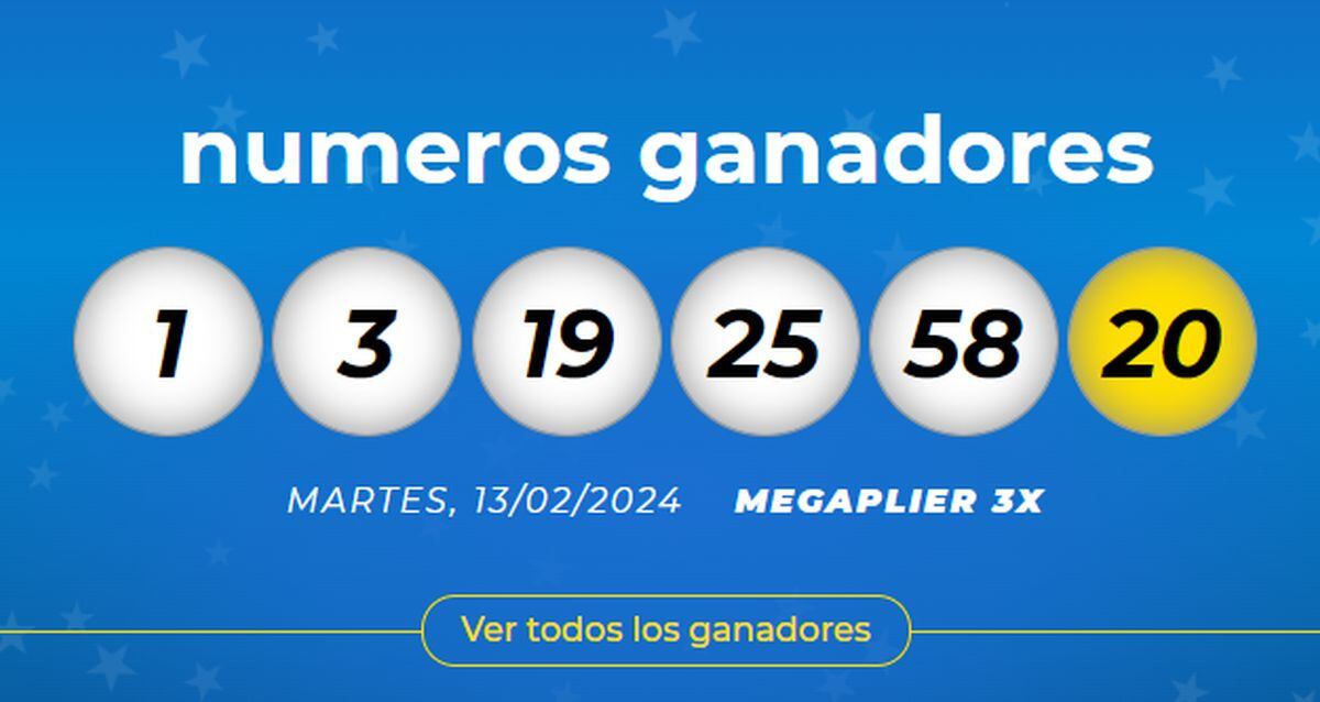 Números ganadores del 13 de febrero (Foto: Mega Millions)