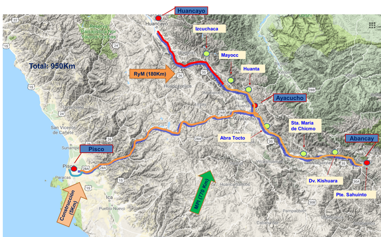 El proyecto Longitudinal de la Sierra Tramo 4 requerirá una inversión aproximada de US$ 970 millones y consiste en la entrega en concesión de 955 kilómetros que conectan cinco regiones. (Foto: ProInversión)