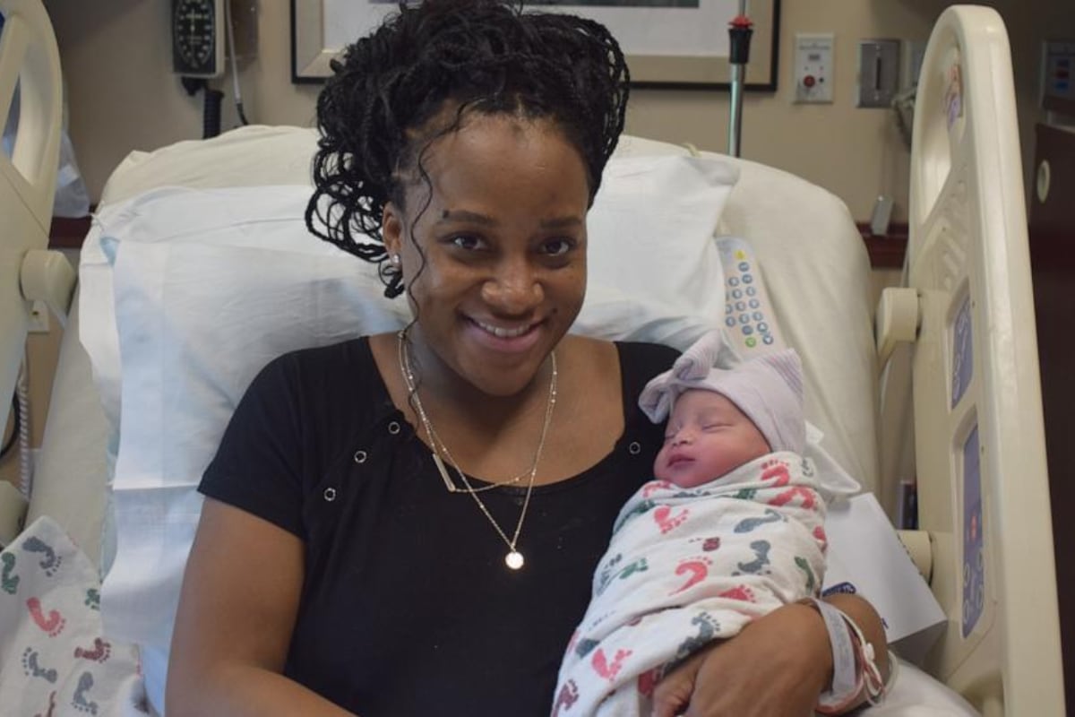 Alicia Álvarez dio luz a Sol durante el eclipse solar total en Estados Unidos. (Foto: Methodist Mansfield Medical Center).