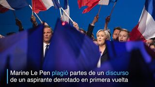 Francia: Le Pen plagió un discurso de otro candidato francés
