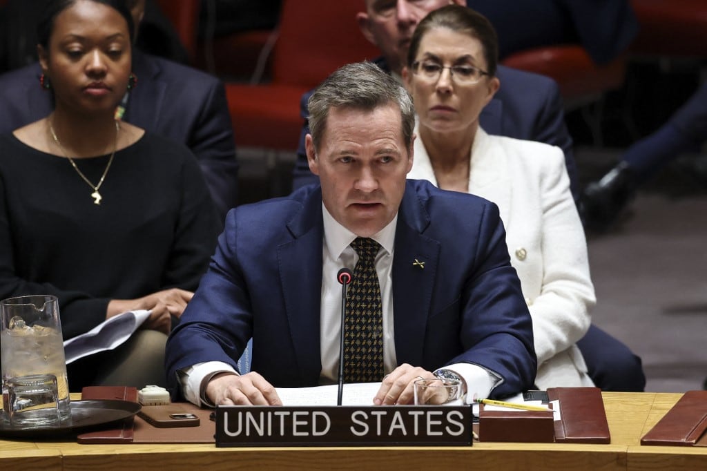 US Ambassador to the United Nations Mike Waltz speaks during a United Nations Security Council meeting on US military actions against Venezuela, at United Nations headquarters on December 23, 2025 in New York. (Photo by ANGELA WEISS / AFP)