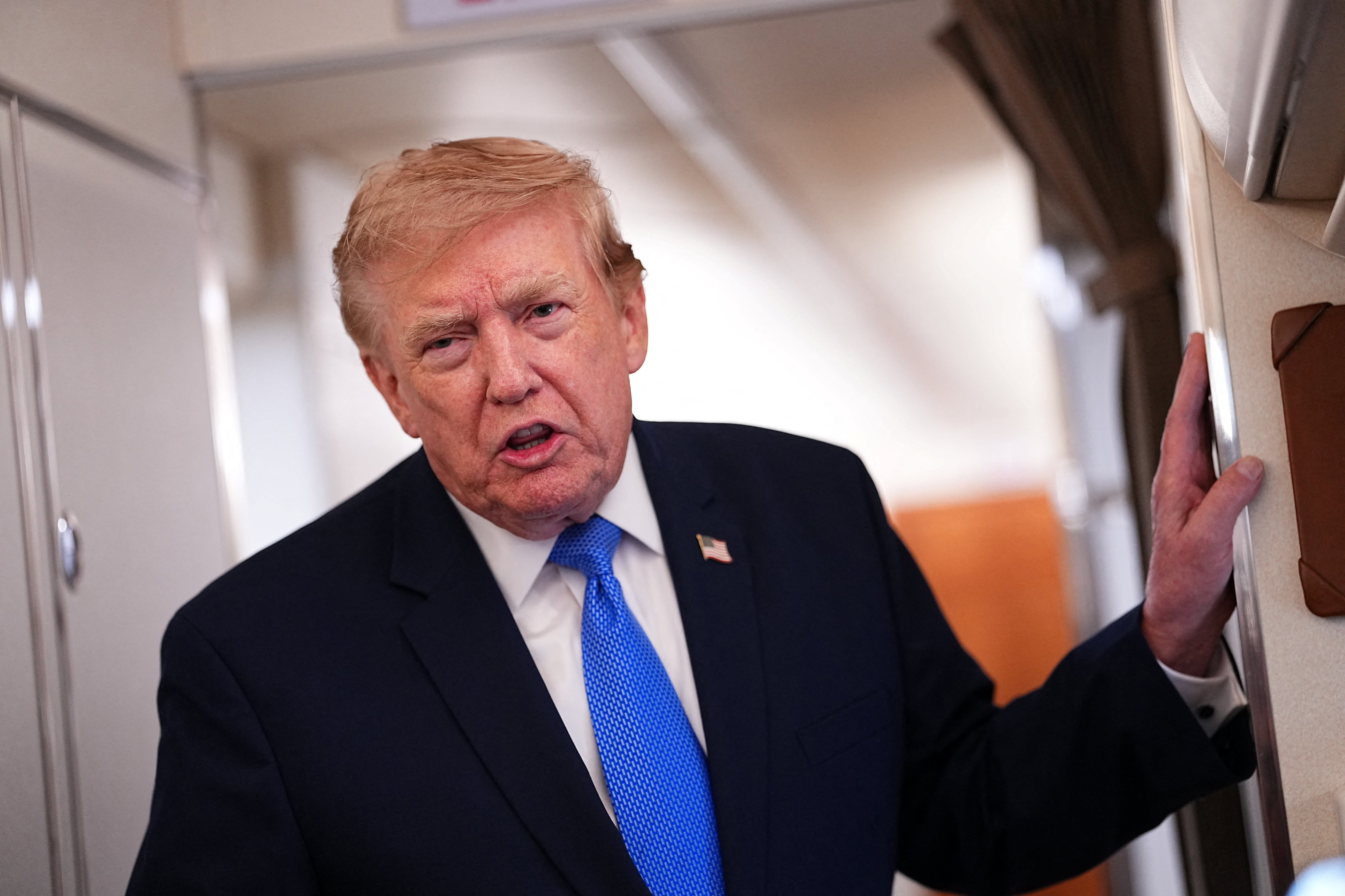 El presidente estadounidense Donald Trump. (Foto de Aaron Schwartz / AFP).