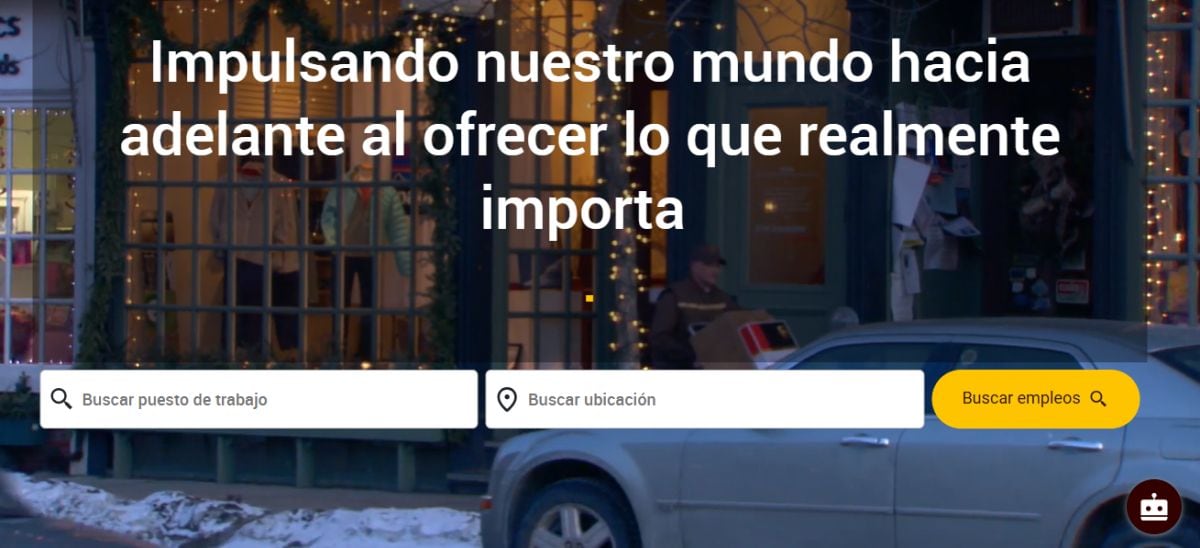 Página para buscar postulaciones que te interesen (Foto: Sitio web de UPS)