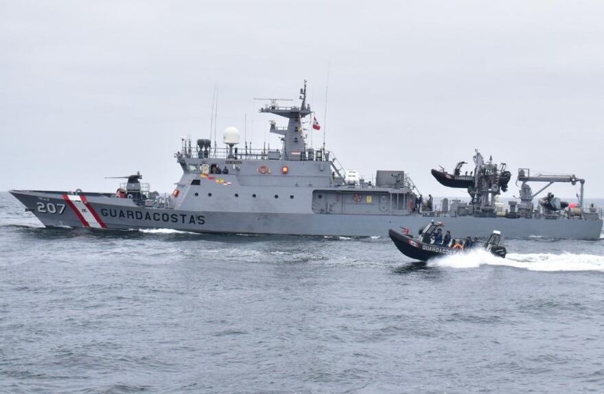 Vista de operaciones de guardacostas de la Marina de Guerra del Perú.