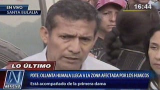 Presidente Humala pide no dar títulos de propiedad en zonas de alto riesgo