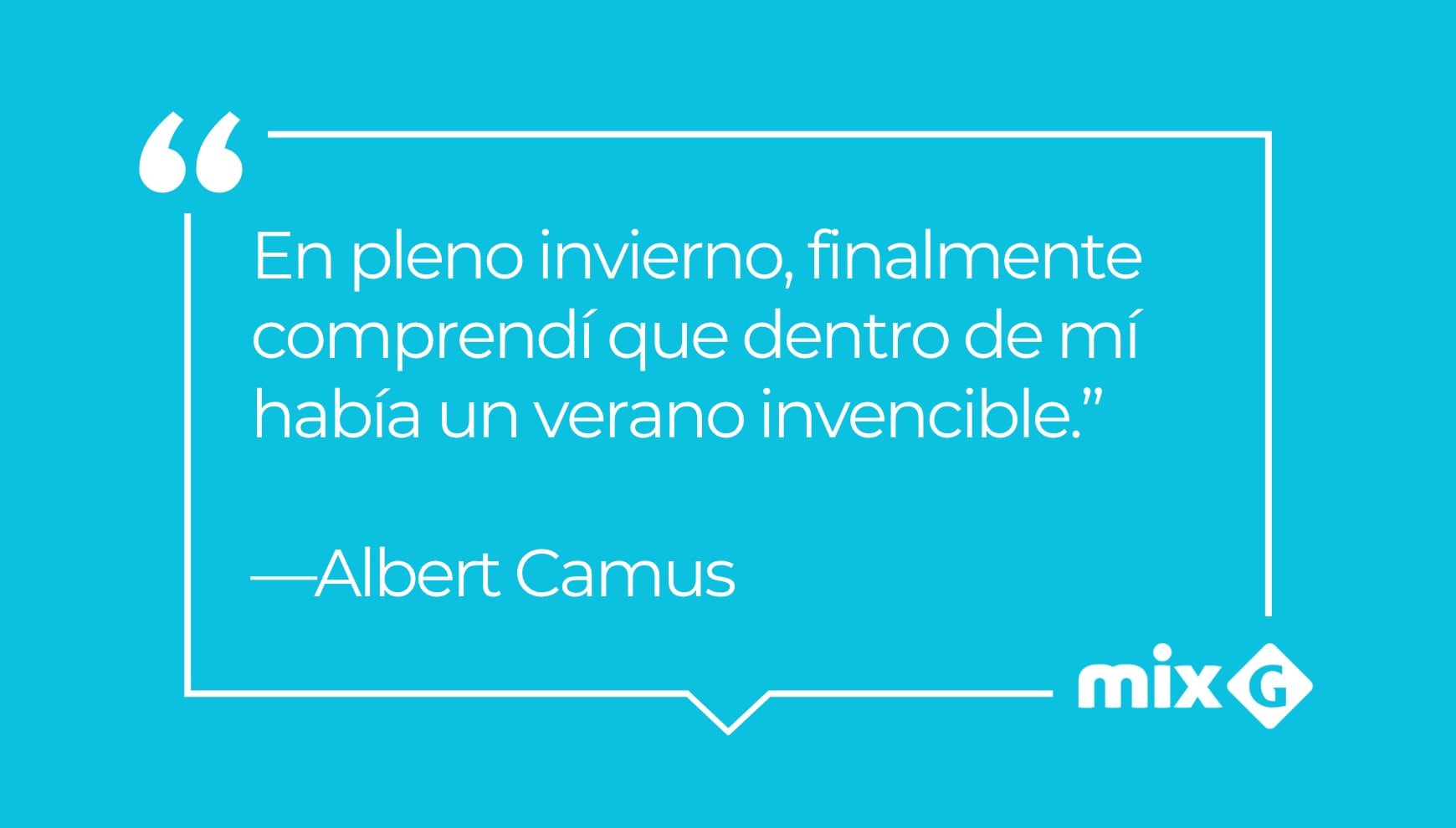 La cita del día de Albert Camus recuerda que la esperanza puede surgir desde nuestro interior. | Crédito: Gestión Mix