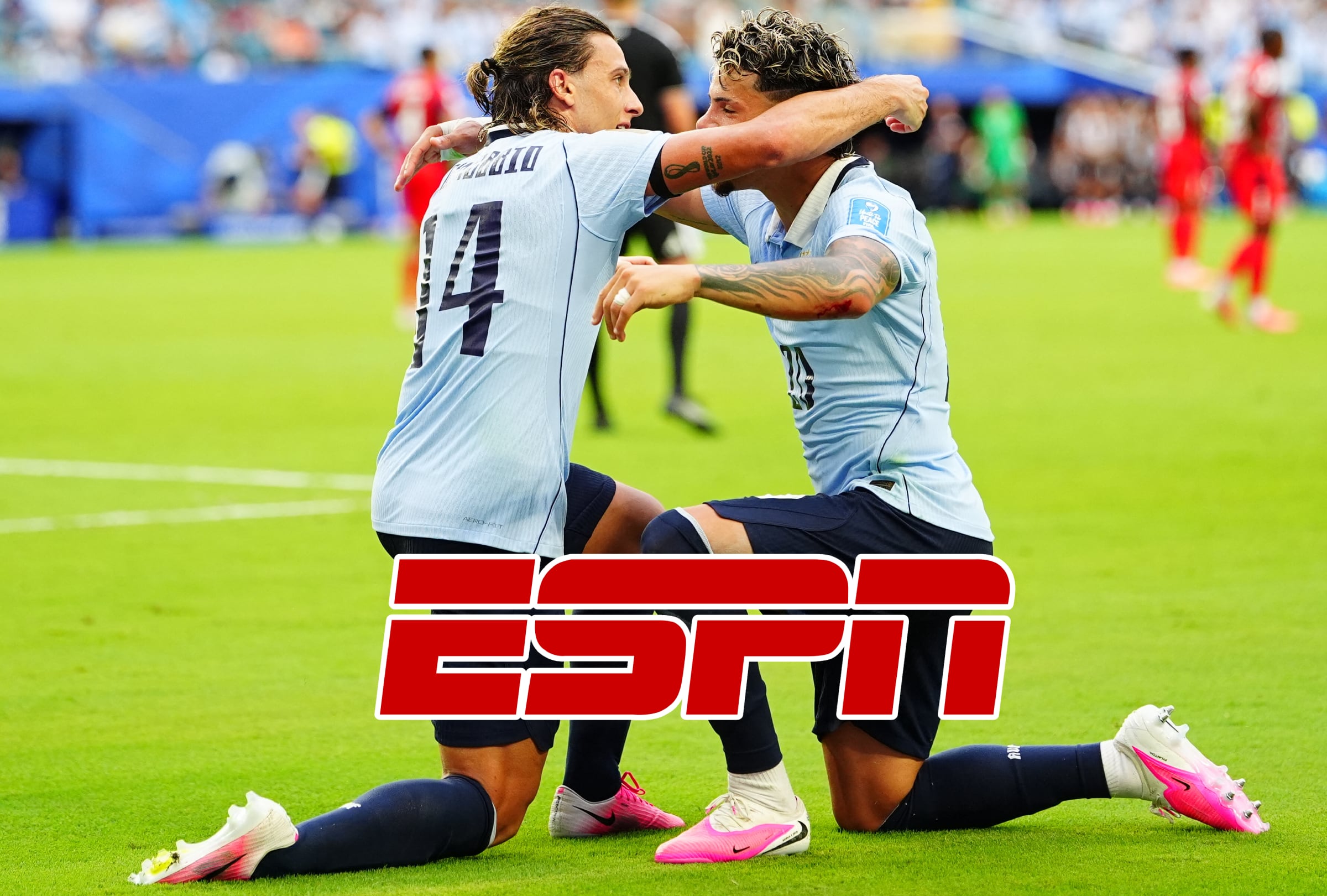 GUADALAJARA, JALISCO (MÉXICO), 26/06/2026.- Cobertura oficial de ESPN EN VIVO ONLINE para ver el partido Uruguay vs. España hoy por la tercera jornada del grupo H del Mundial 2026 en el Estadio Akron de Guadalajara, Jalisco. FOTO DE EVRIM AYDIN PARA AFP