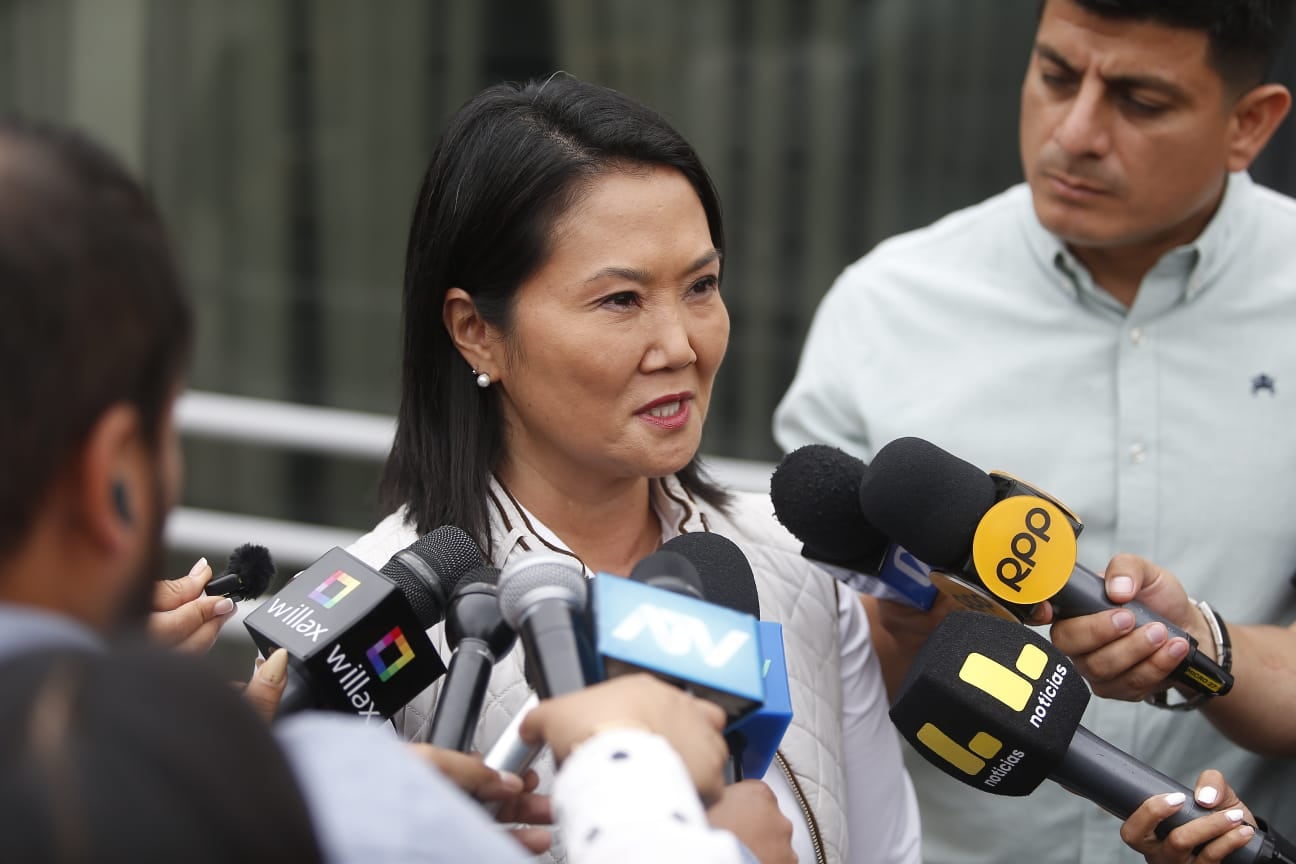 Declaraciones de la candidata presidencial por el partido fuerza popular, Keiko Fujimori. (Fotos: Cesar Campos/@photo.gec)
