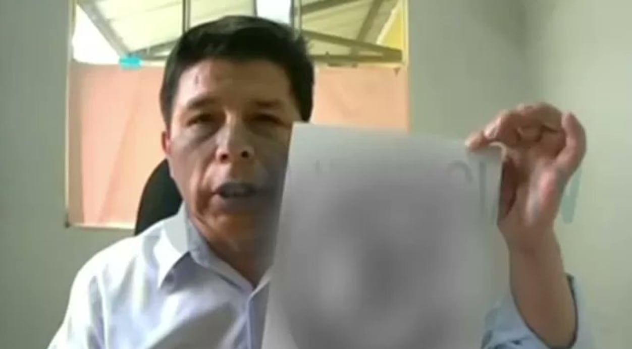 Pedro Castillo realizó propaganda política durante audiencia judicial. Foto: Justicia TV