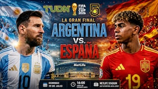 Canal 5 (TUDN) transmitió el triunfo de España sobre Argentina en la final del Mundial 2026