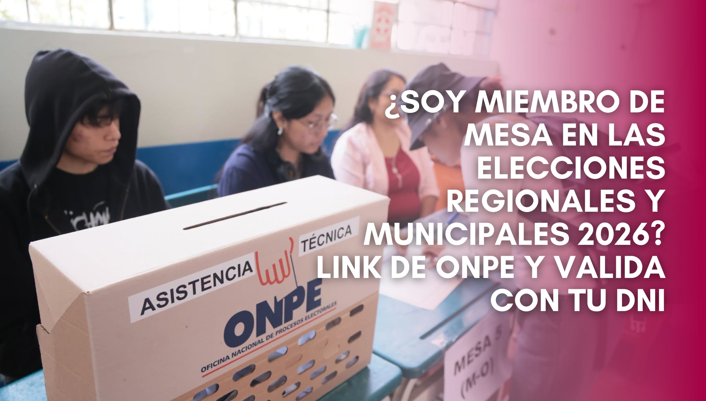 Visita la plataforma digital de la ONPE con su DNI para verificar tu designación en las Elecciones Regionales y Municipales 2026. La consulta en línea permite conocer los locales y mesas de votación. | Crédito: ONPE Oficina Nacional de Procesos Electorales - Perú / Facebook / Composición Gestión Mix