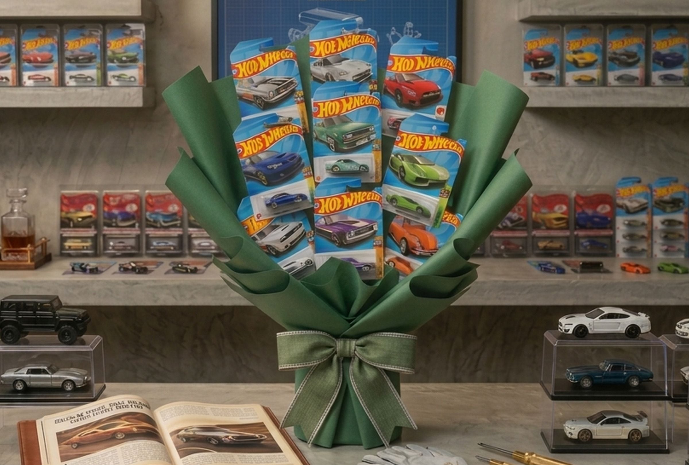 En esta nota podrás conocer qué son los ramos de Hot Wheels y por qué se convirtieron en un regalo popular en TikTok. (Imagen creada por Depor usando la IA de Gemini)