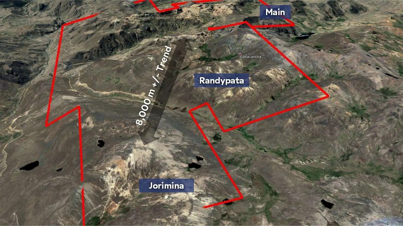 Magma Silver también evalúa el potencial de un sistema de pórfido de cobre, plomo y zinc asociado a los resultados de superficie identificados en Niñobamba. (Foto: Magma Silver).