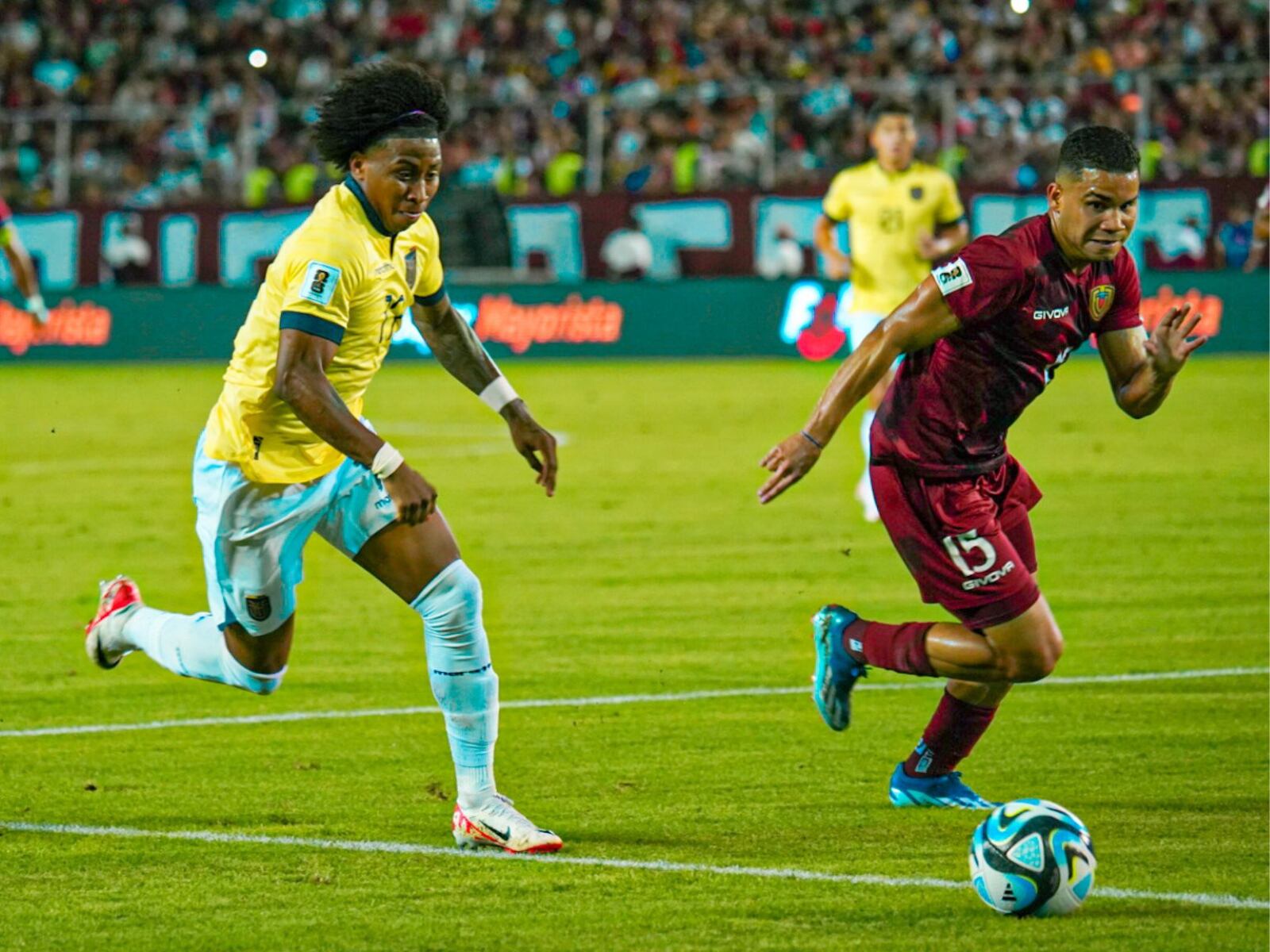 Ecuador y Venezuela se anularon mutuamente en su encuentro disputado en el Estadio Monumental de Maturín por la fecha 5 de las Eliminatorias 2026. | Crédito: @LaTri / Twitter