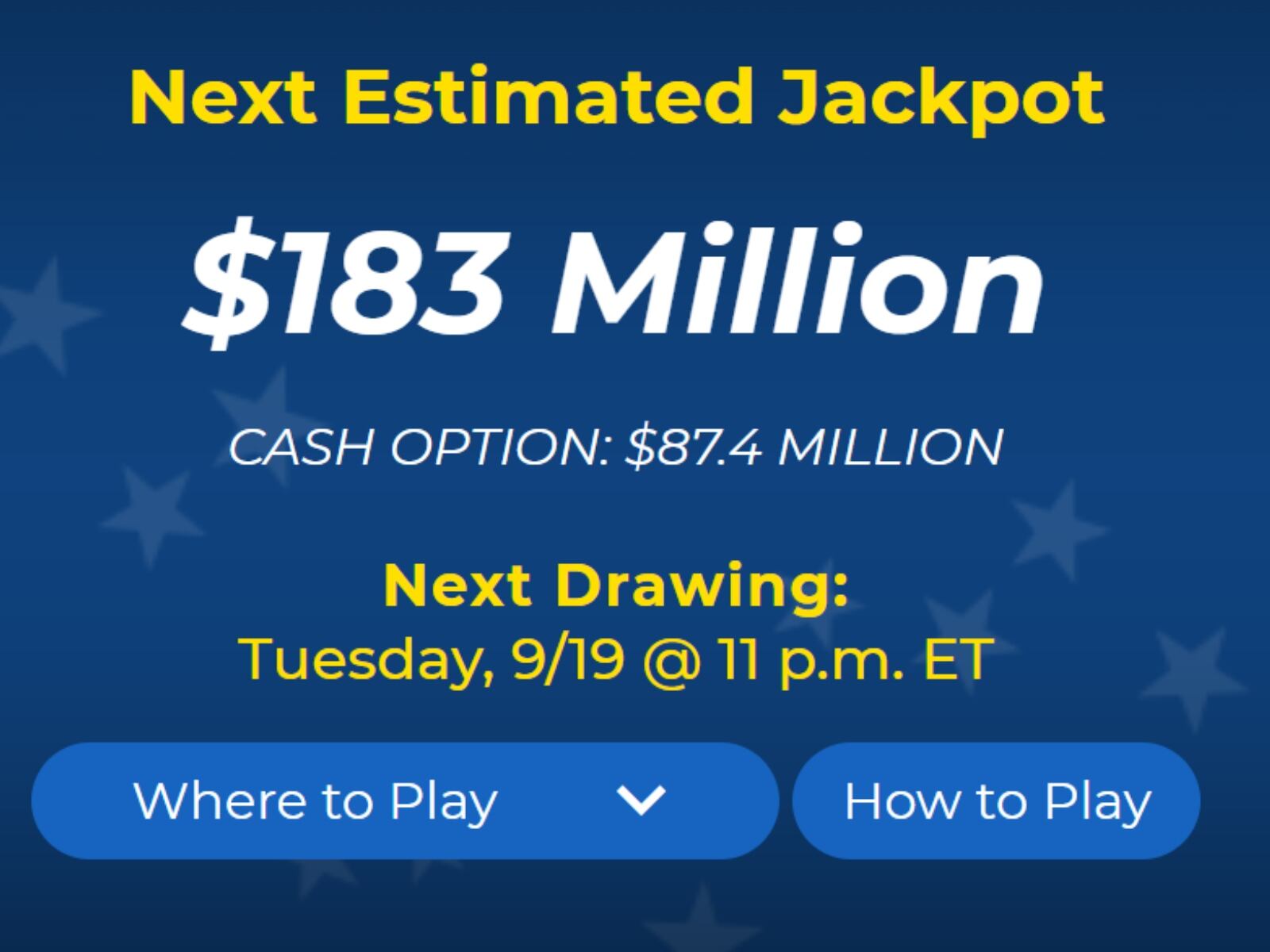 El nuevo jackpot de la lotería podría tener un ganador el martes 19 de septiembre (Foto: Mega Millions)