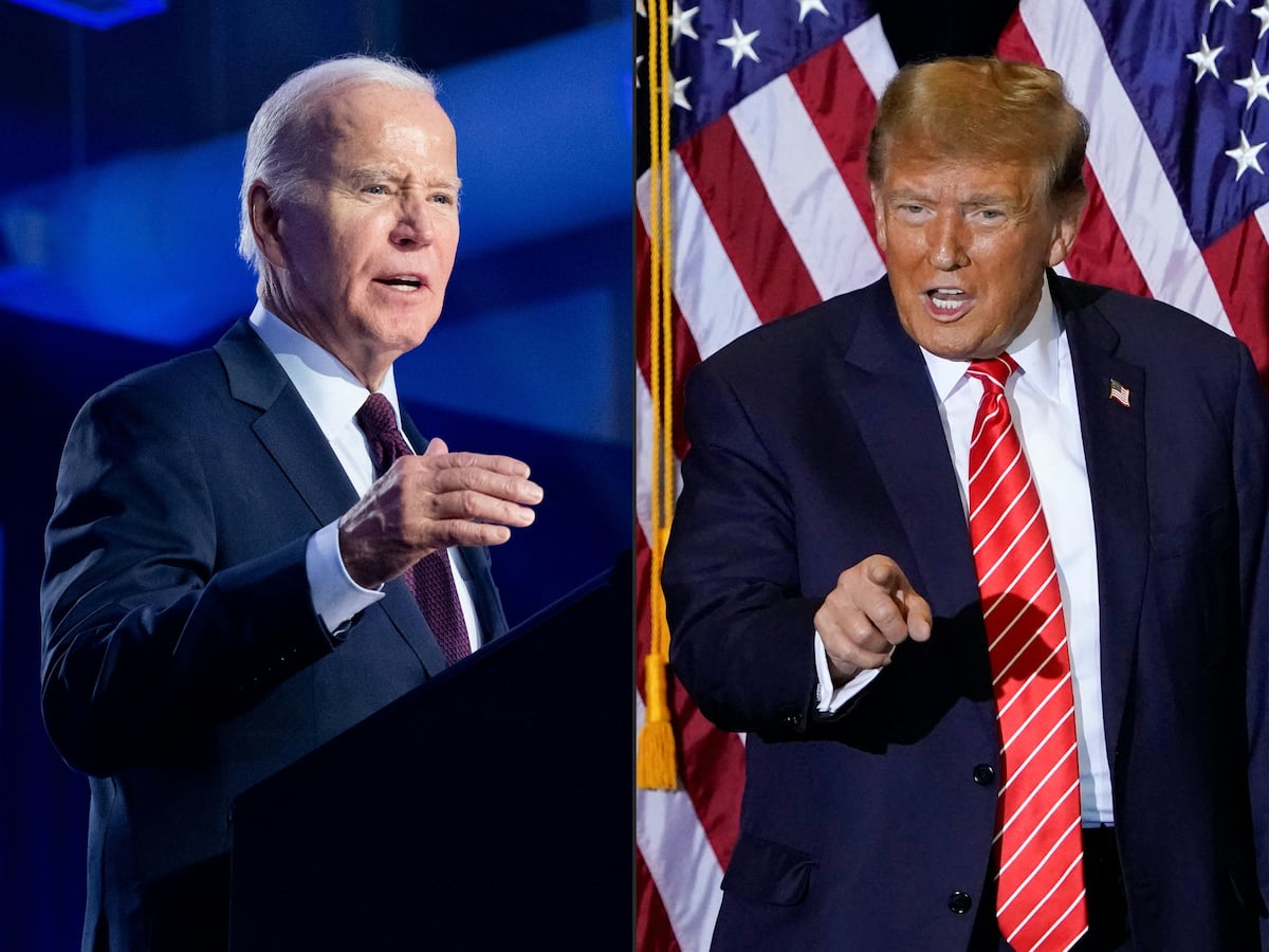 El presidente de Estados Unidos, Joe Biden, y el exmandatario Donald Trump. (Foto: AFP)