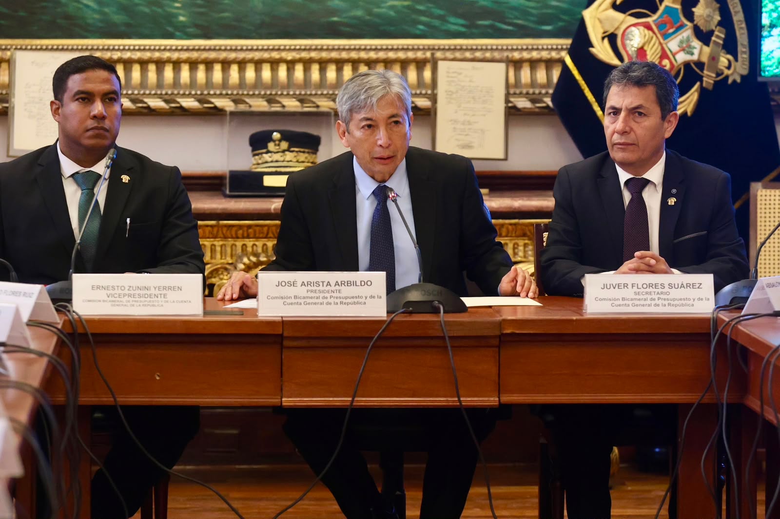 El senador José Arista Arbildo (Fuerza Popular) fue elegido este jueves 20, por unanimidad, como presidente de la Comisión Bicameral de Presupuesto y Cuenta General de la República para el Periodo Anual de Sesiones 2026-2027. Foto: Congreso.