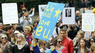 Miles marcharon en Londres en protesta contra el Brexit
