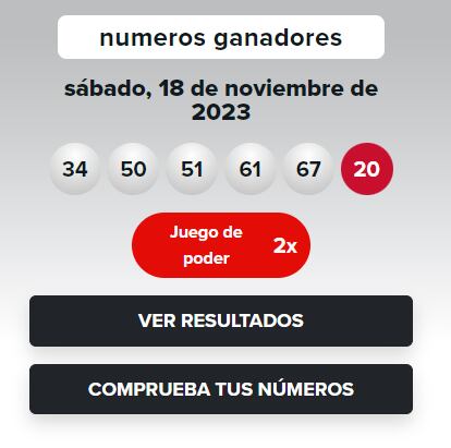 Los números del 18 de noviembre ya fueron publicados por la casa de lotería (Foto: Powerball)