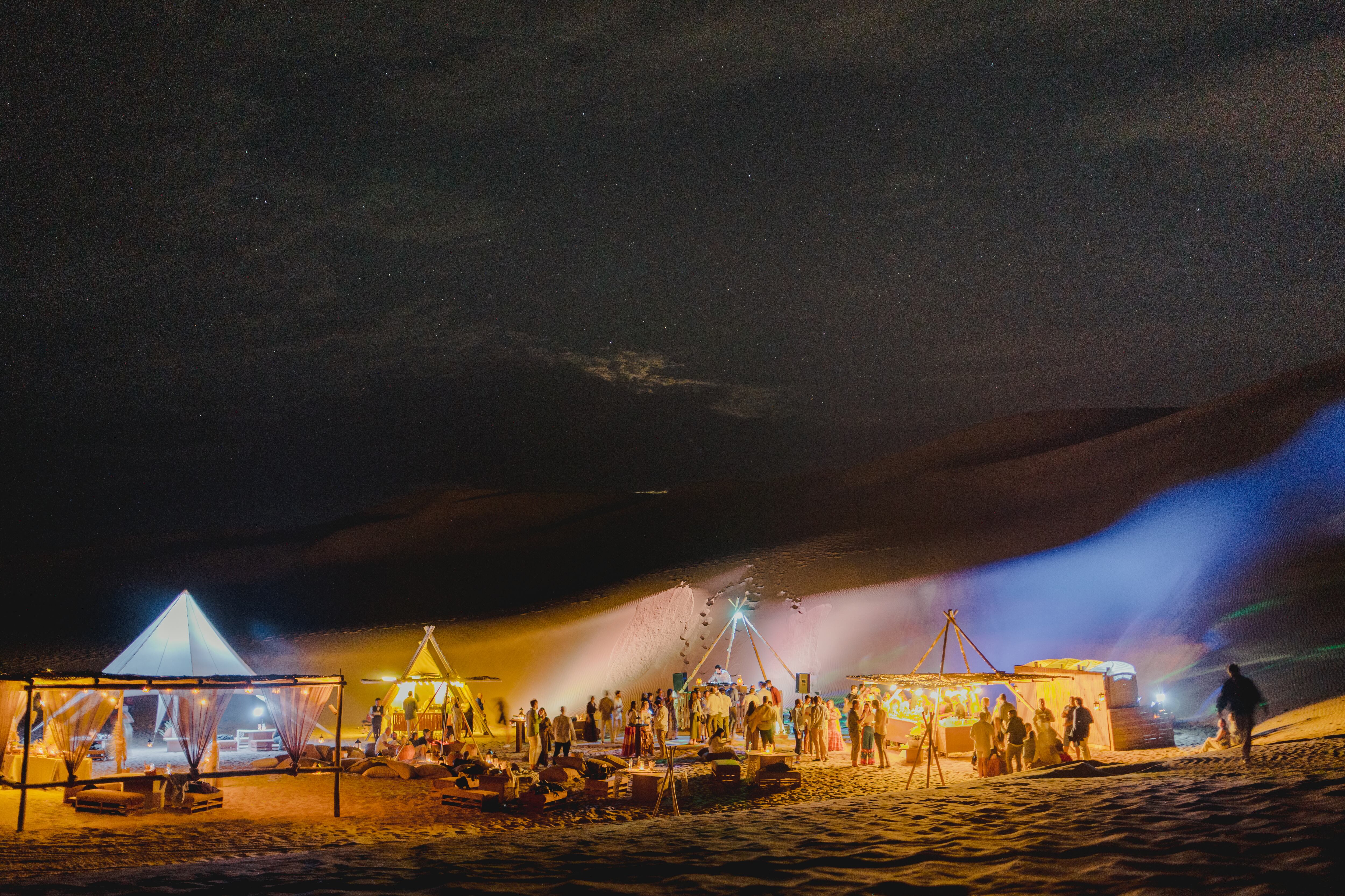 Evento corporativo desarrollado en el desierto de Paracas.