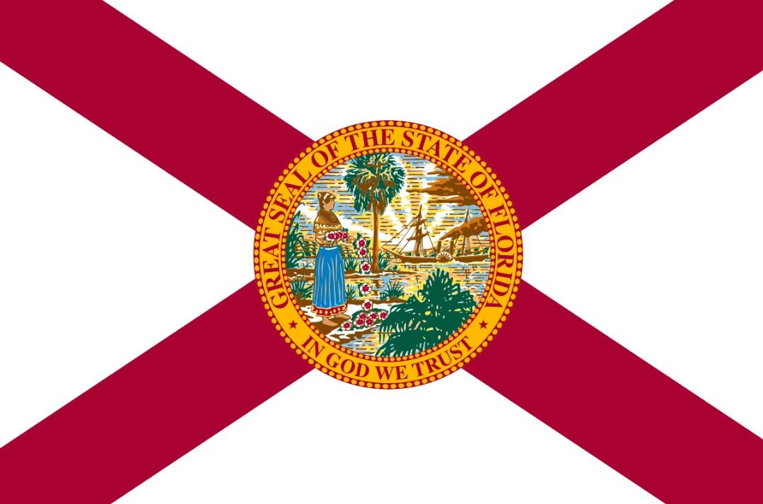 Bandera del estado Florida (Foto: Wikimedia)
