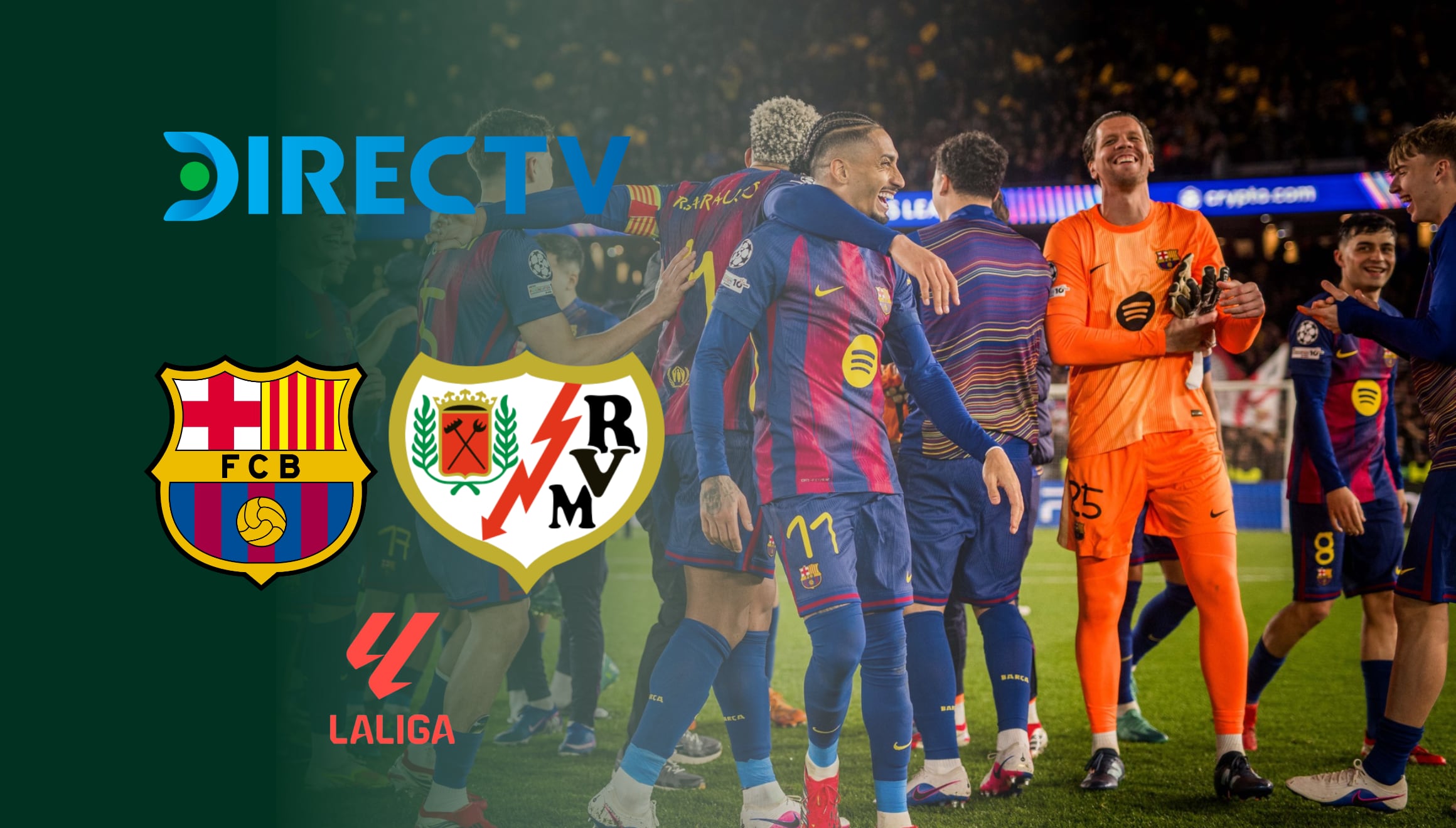 Sigue el Barça vs. Rayo Vallecano por DIRECTV EN VIVO y DGO Online. Disfruta de la mejor señal por Internet en Fútbol TV y no te pierdas ni un gol de este emocionante choque de LaLiga desde cualquier dispositivo. | Crédito: FC Barcelona / Facebook / Composición Gestión Mix