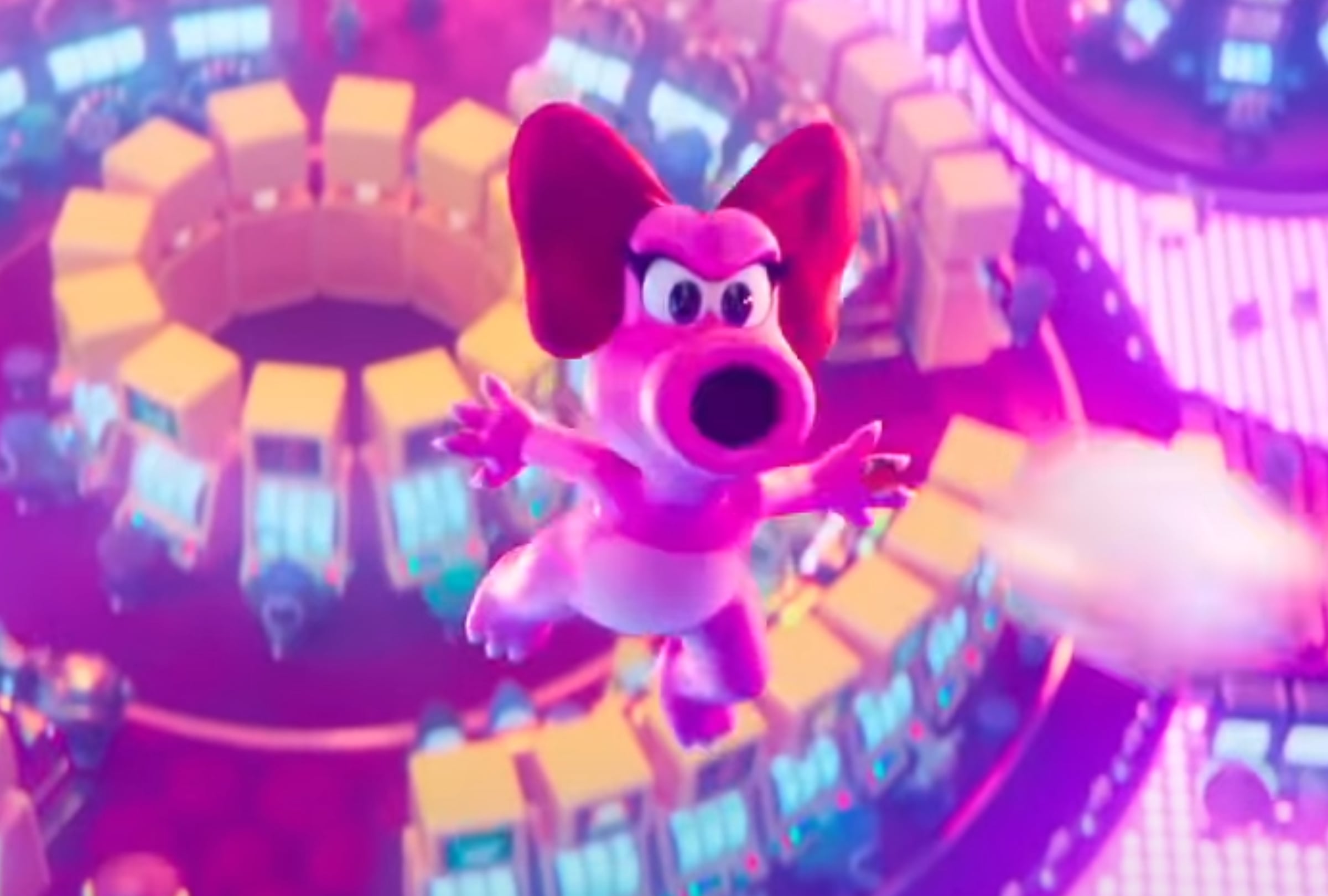 Birdo en una escena de "Super Mario Galaxy: La película" (Foto: Illumination Entertainment / Universal Pictures)