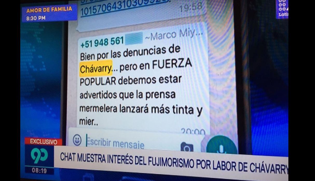 Los chats de WhatsApp han sido utilizados por la prensa en diversas investigaciones, como por ejemplo, el caso 'La Botica', de Fuerza Popular. (Capturas: Latina)
