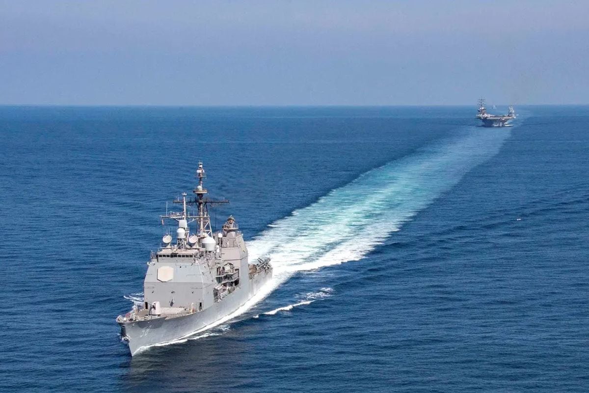 Estados Unidos desplegó barcos de importante poder de fuego en el estrecho de Ormuz. Foto: AFP