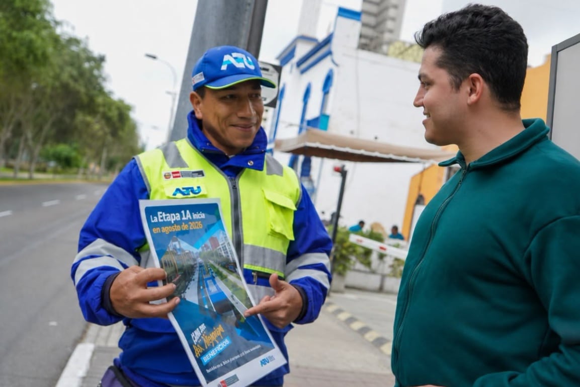 Aplicarán carril bus bidireccional en la avenida Arequipa para uso exclusivo del Corredor azul. Eso generará algunos cambios en el tránsito de conductores, peatones y ciclistas. (Foto ATU).