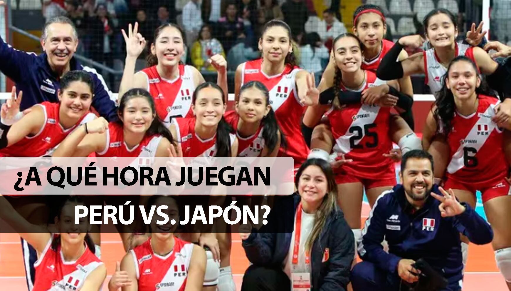 La selección peruana de vóley sub 17 juega contra Japón por cuartos de final del Mundial de Voley Sub 17 en el Coliseo Eduardo Dibós. (Foto: Composición Mix)