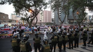 Transportistas informales marchan por la avenida Arequipa: se oponen a carril bidireccional