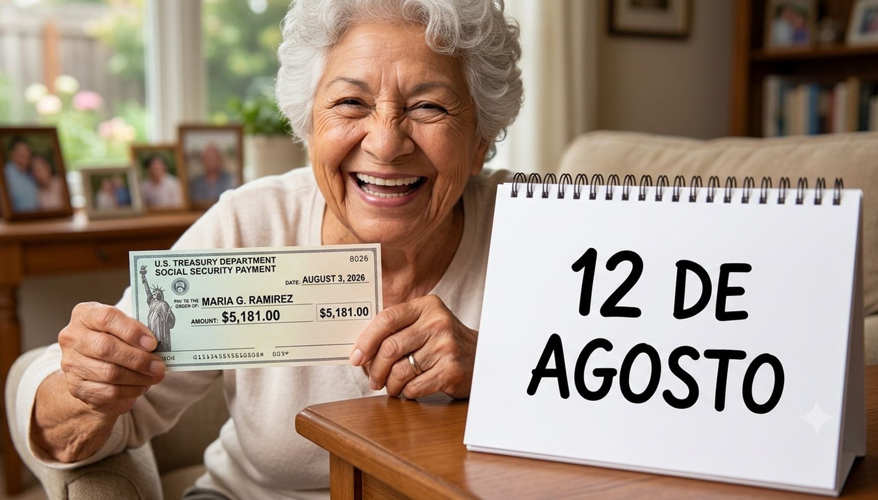 ¿Esperas tu cheque del Seguro Social el 12 de agosto? Así sabes si te toca hasta US$5,181 y qué hacer si no aparece (Foto: Imagen creada por Gestión MIX usando Gemini)