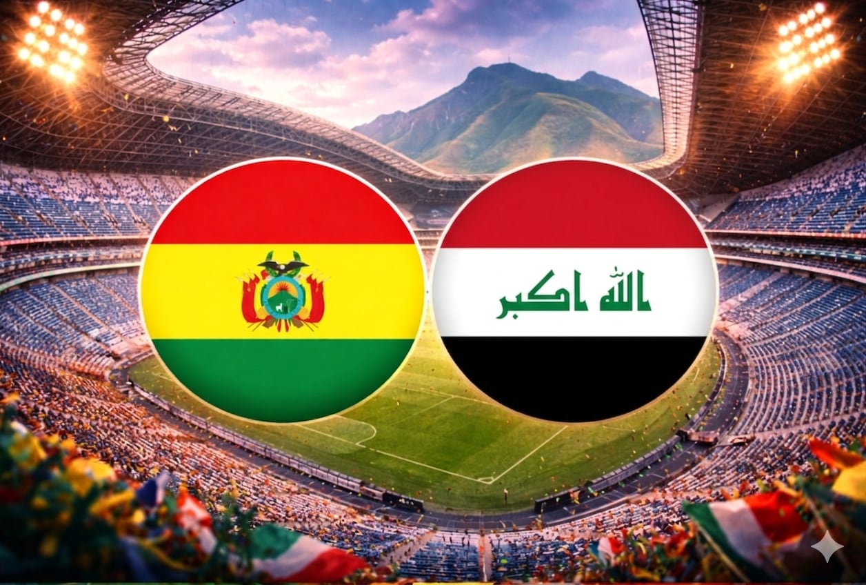 GUADALUPE, MONTERREY (MÉXICO), 26/03/2026.- ¿Dónde ver Bolivia vs. Irak por el repechaje al Mundial 2026? Horarios oficiales, canales de TV y plataformas de streaming según tu país de residencia. FOTO DE NOÉ YACTAYO CREADA CON GEMINI AI