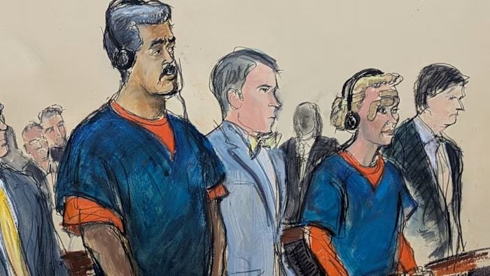 El presidente venezolano, Nicolás Maduro, y su esposa, Cilia Flores, comparecen ante un tribunal federal de Manhattan. Imagen: Elizabeth Williams/AP