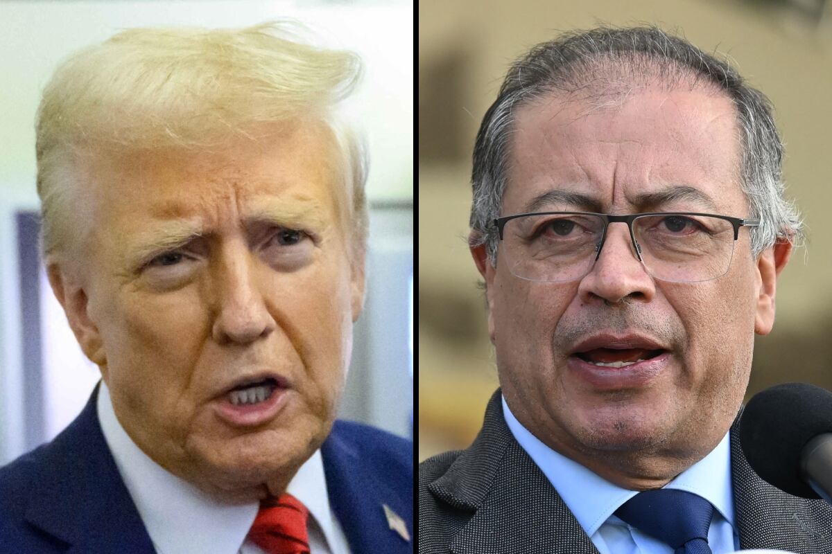 El presidente de Estados Unidos, Donald Trump; y el mandatario de Colombia, Gustavo Petro. (Fotos de Mandel NGAN / Raul ARBOLEDA / AFP)