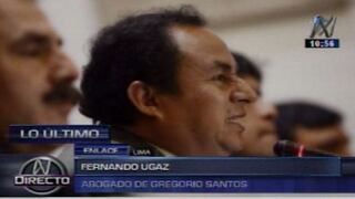 Gregorio Santos podría dejar la cárcel desde hoy, según su abogado