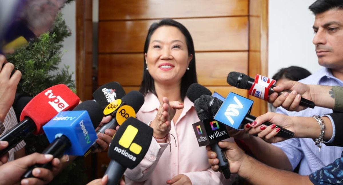 Keiko Fujimori solicitará reunirse con Julio Velarde cuando termine el conteo de votos. Foto: Violeta Ayasta / GEC