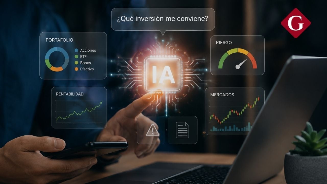 Cada vez más personas consultan a la inteligencia artificial antes de invertir, según Netixis IM. Especialistas explican cuáles son sus principales limitaciones y cuándo conviene recurrir a un asesor financiero. Composición: Gestión