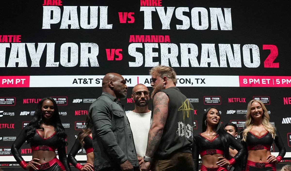 Mike Tyson vs Jake Paul se enfrentan en el regreso de 'Iron' al boxeo en Texas. (AFP)