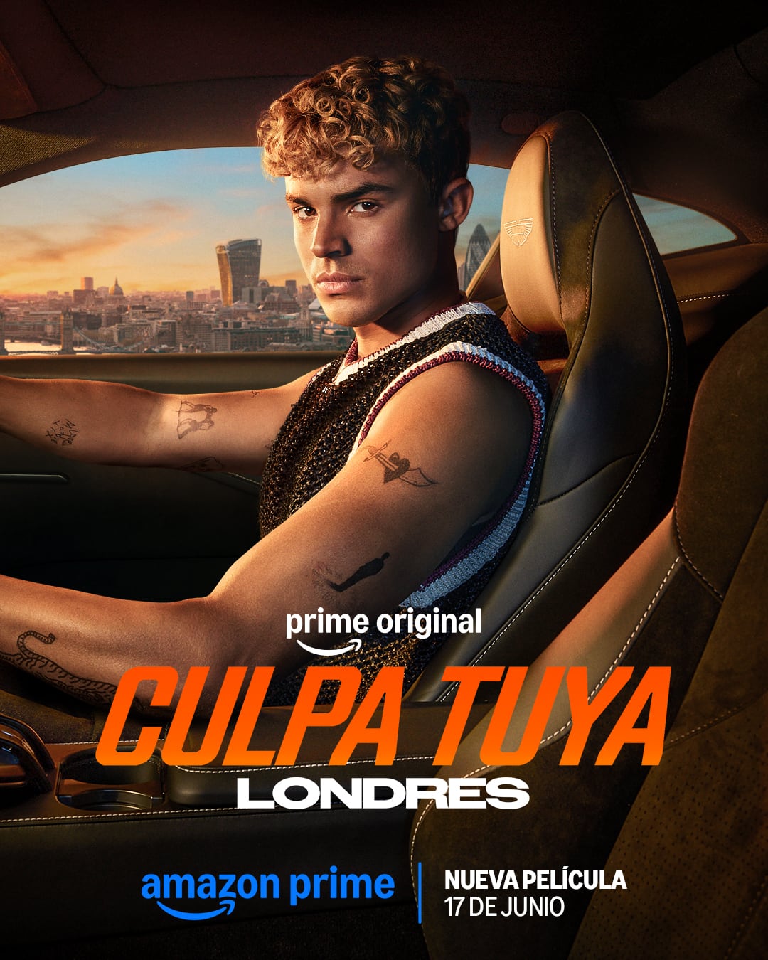 Matthew Broome como Nick en el póster de su personaje en la película "Your Fault: London" (Foto: Amazon MGM Studios)