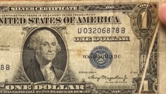 Aunque no lo creas, este peculiar error de impresión aumenta el valor de este billete de 1 dólar en varios miles (Foto: Treasure Town/ YouTube)